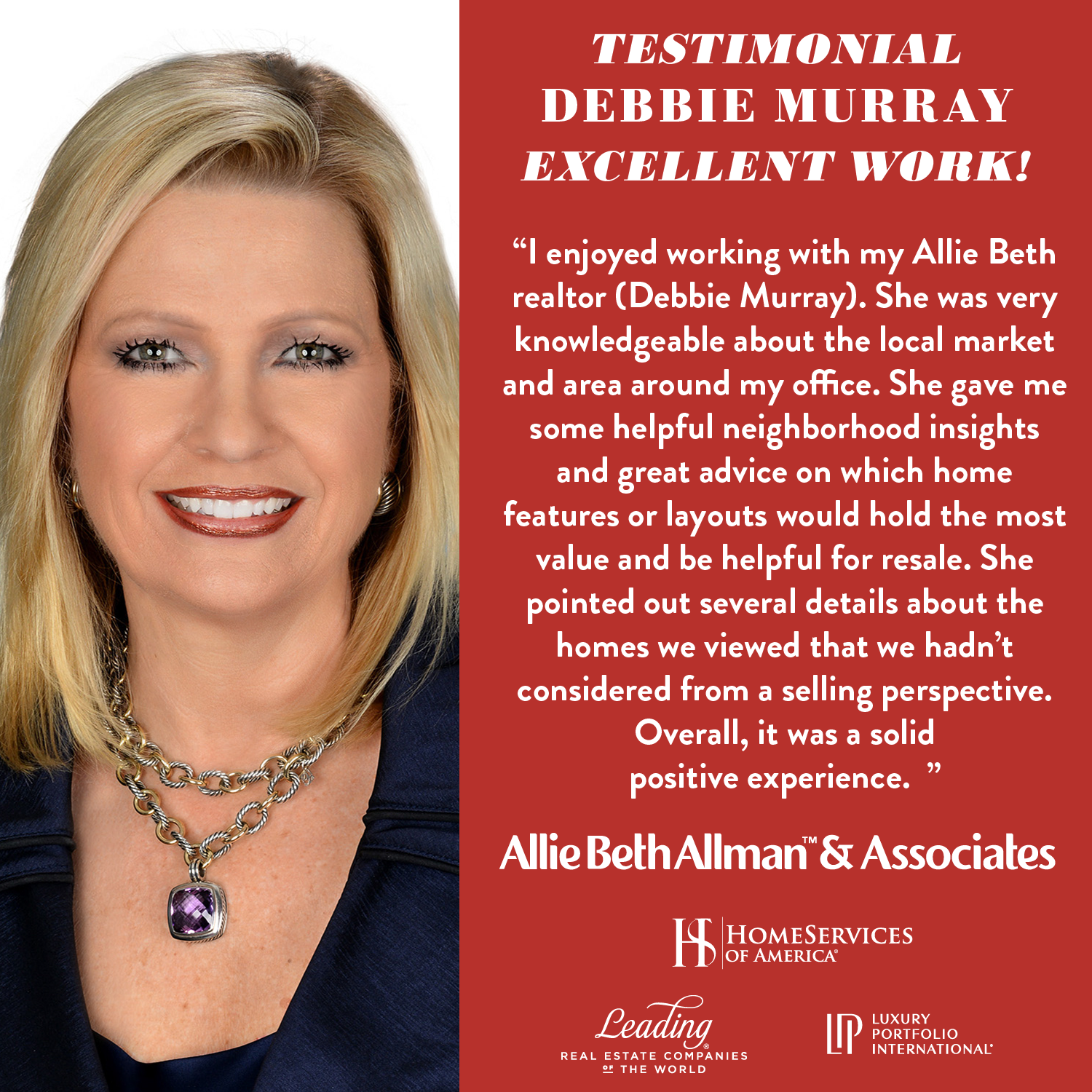 Corporate Relocation Testimonial For Debbie Murray