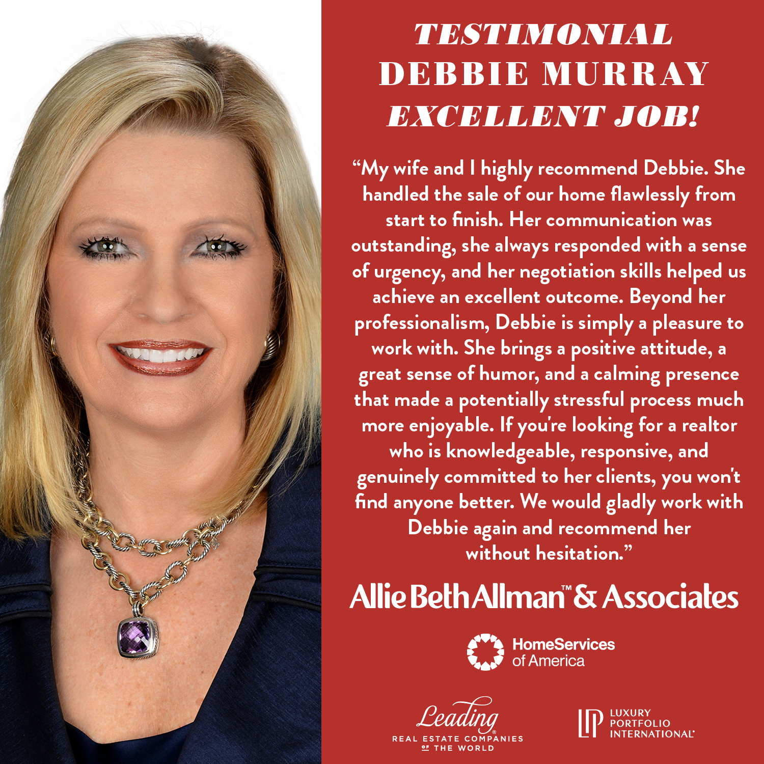 Seller Testimonial For Debbie Murray
